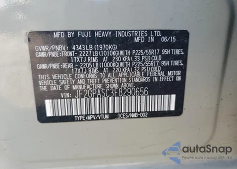 2015 Subaru Xv Crosstrek Sport Limited из США, поврежденный, VIN JF2GPASC3F8290656